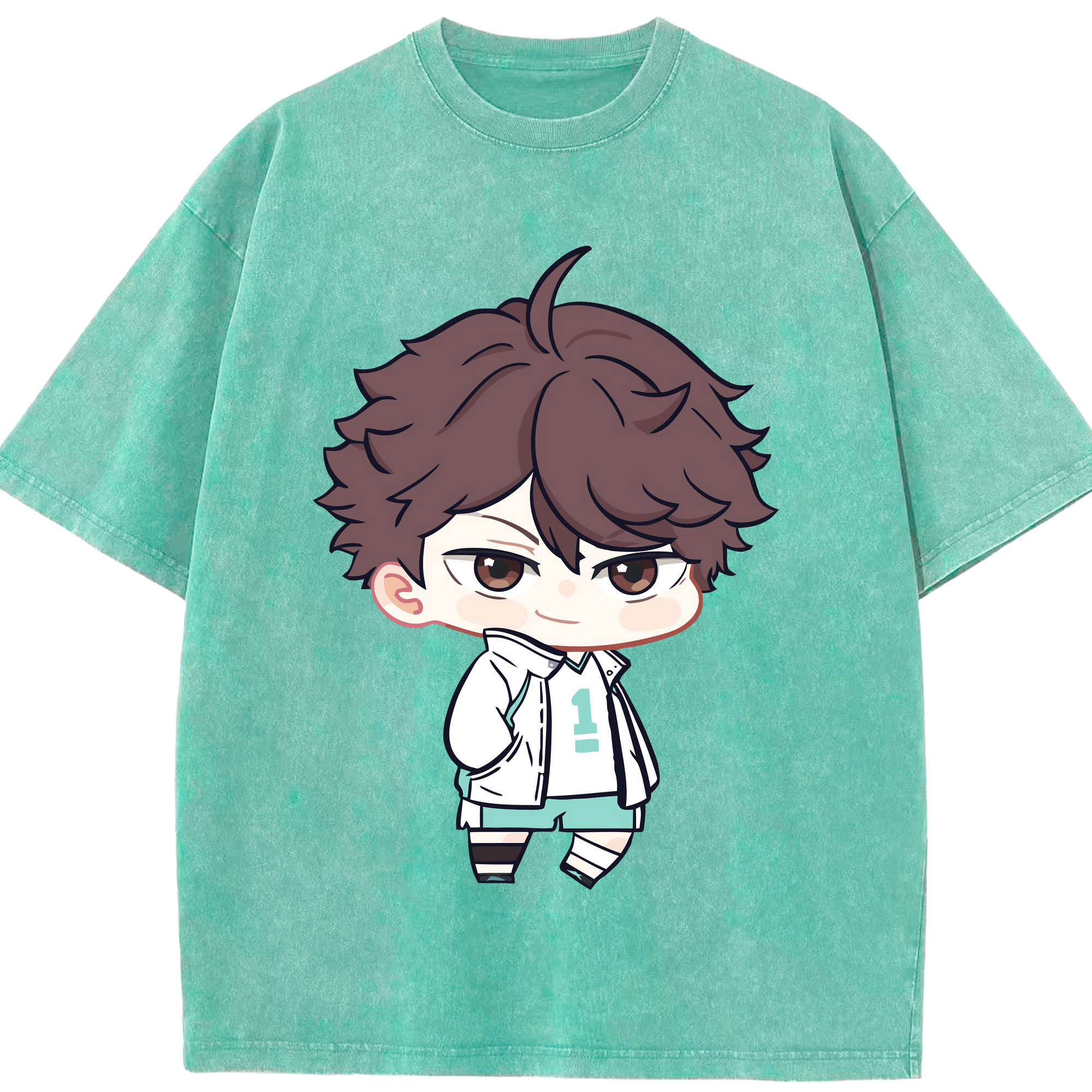 （画像用） ハイキュー!! Haikyu!! 綿100% ヴィンテージ風 半袖Tシャツ（フロントプリント）
